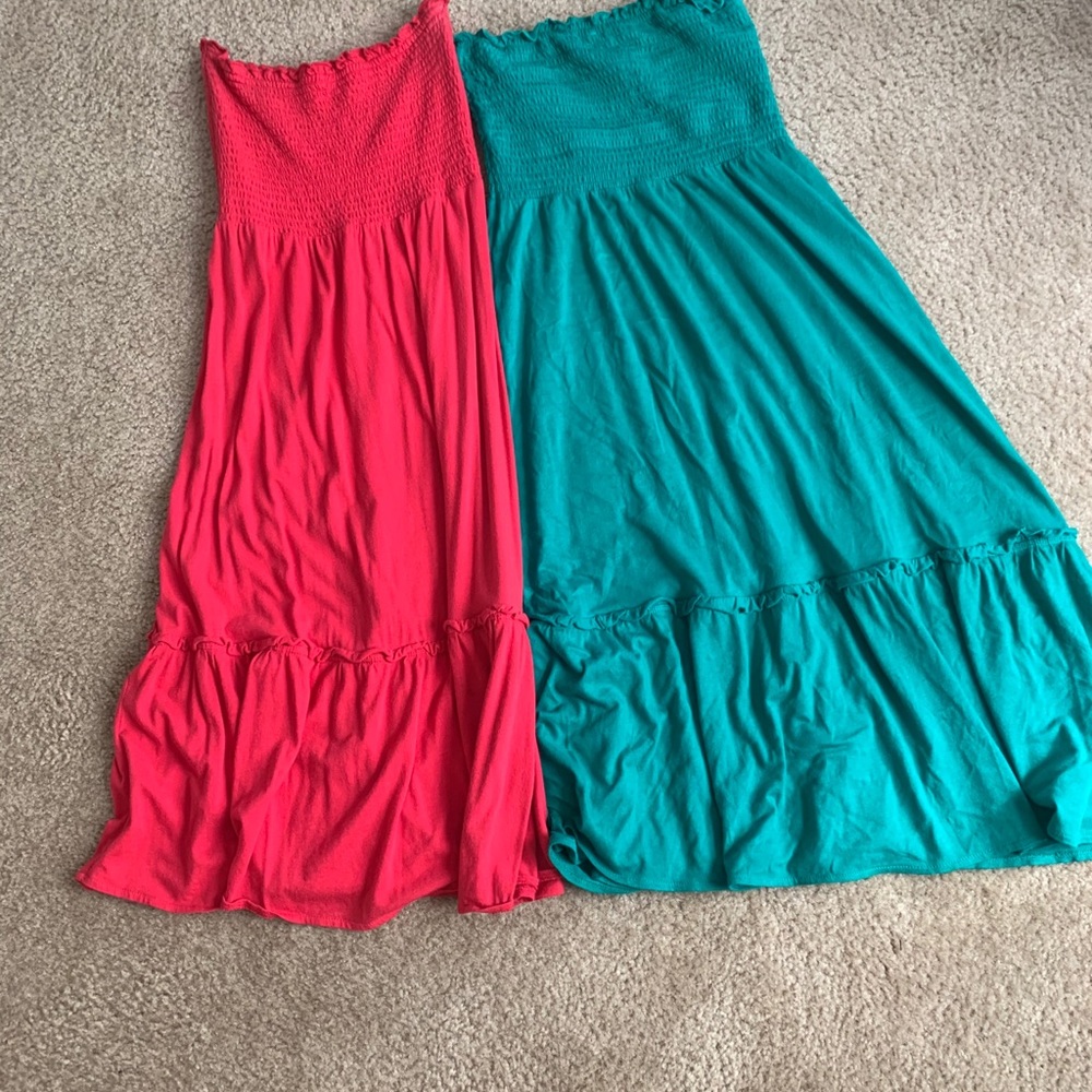 Two halter dresses